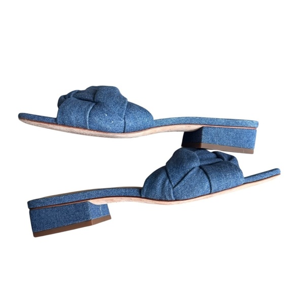J.McLaughlin - Hannah Denim Braided Slide Sandals Sz 8.5 - Picture 9 of 10